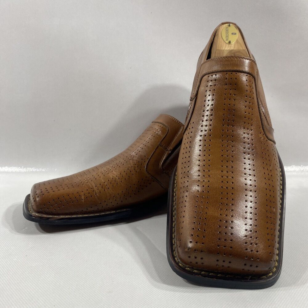 Giraldi Leather Slip-On Camel Color Boat Shoes Size Men's 9 US